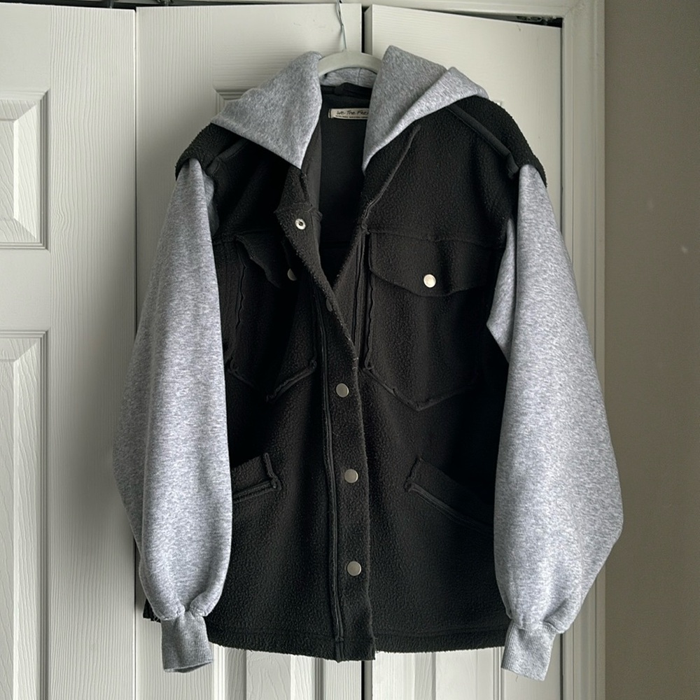 Fleece Free People Hooded Jacket